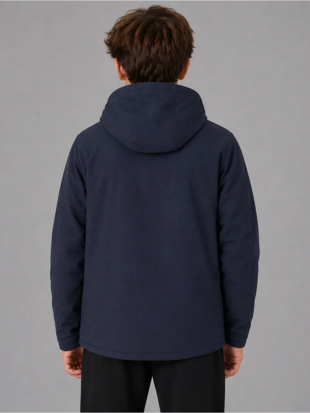 Patagonia XL 14 Boys Navy Hooded Soft Shell Jacket Blue Full Zip Outdoor Coat